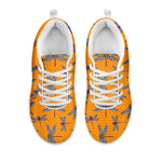 Polka Dot Dragonfly Pattern Print White Sneakers