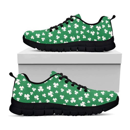 Polka Dot Irish St. Patrick's Day Print Black Sneakers