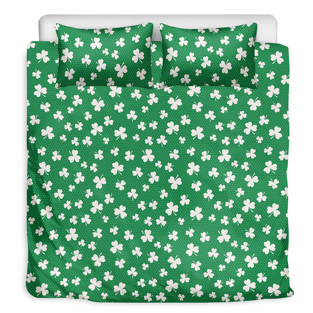 Polka Dot Irish St. Patrick's Day Print Duvet Cover Bedding Set