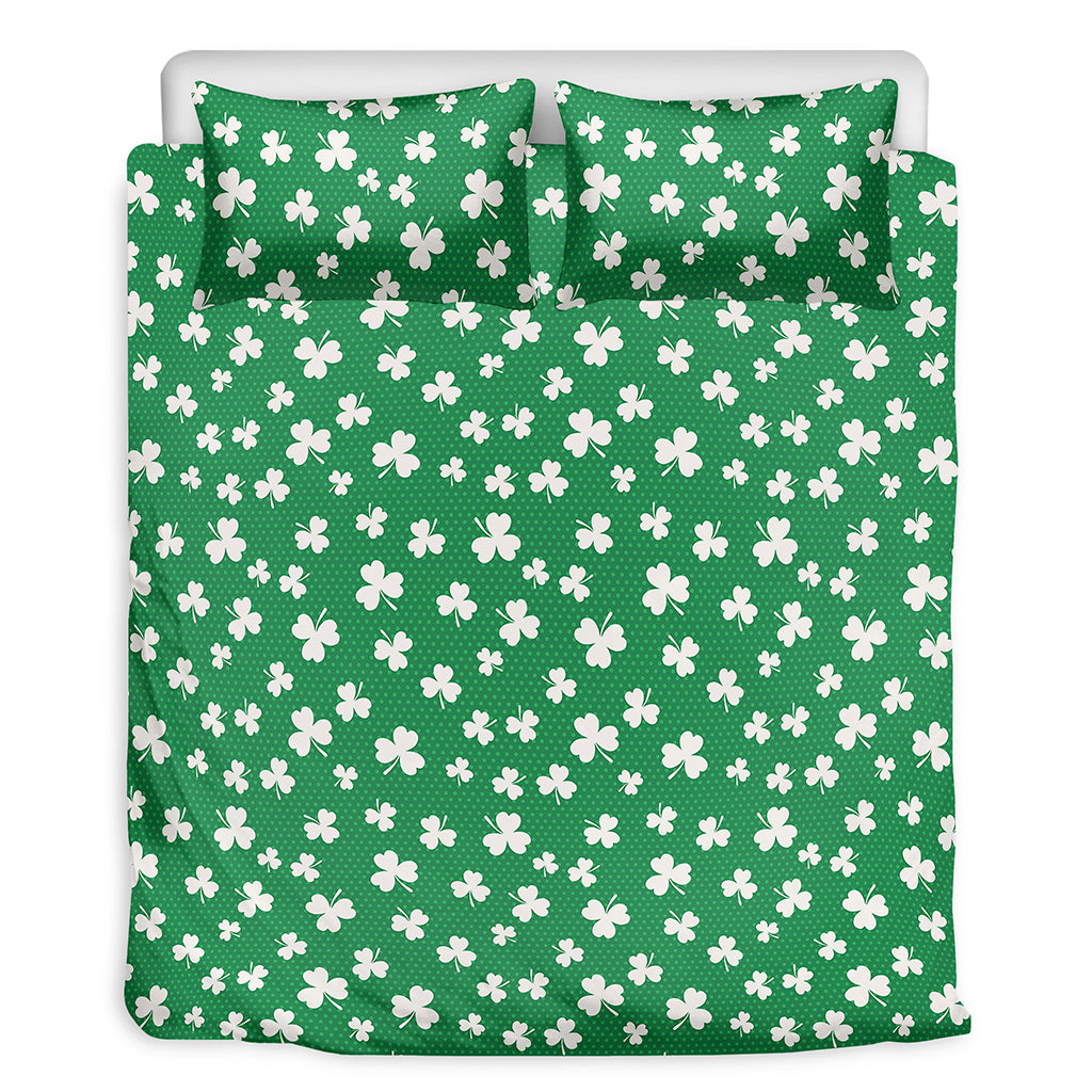 Polka Dot Irish St. Patrick's Day Print Duvet Cover Bedding Set