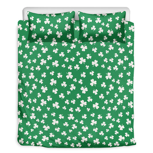 Polka Dot Irish St. Patrick's Day Print Duvet Cover Bedding Set