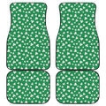 Polka Dot Irish St. Patrick's Day Print Front and Back Car Floor Mats