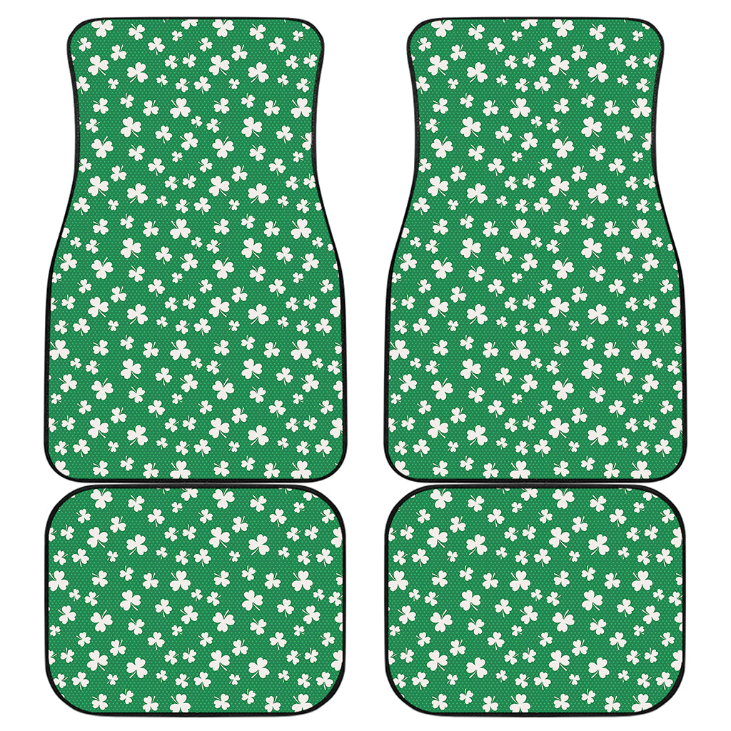 Polka Dot Irish St. Patrick's Day Print Front and Back Car Floor Mats
