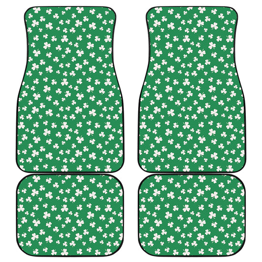 Polka Dot Irish St. Patrick's Day Print Front and Back Car Floor Mats