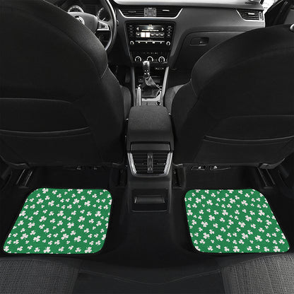 Polka Dot Irish St. Patrick's Day Print Front and Back Car Floor Mats