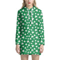 Polka Dot Irish St. Patrick's Day Print Pullover Hoodie Dress