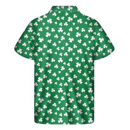 Polka Dot Irish St. Patrick's Day Print Men's Short Sleeve Shirt