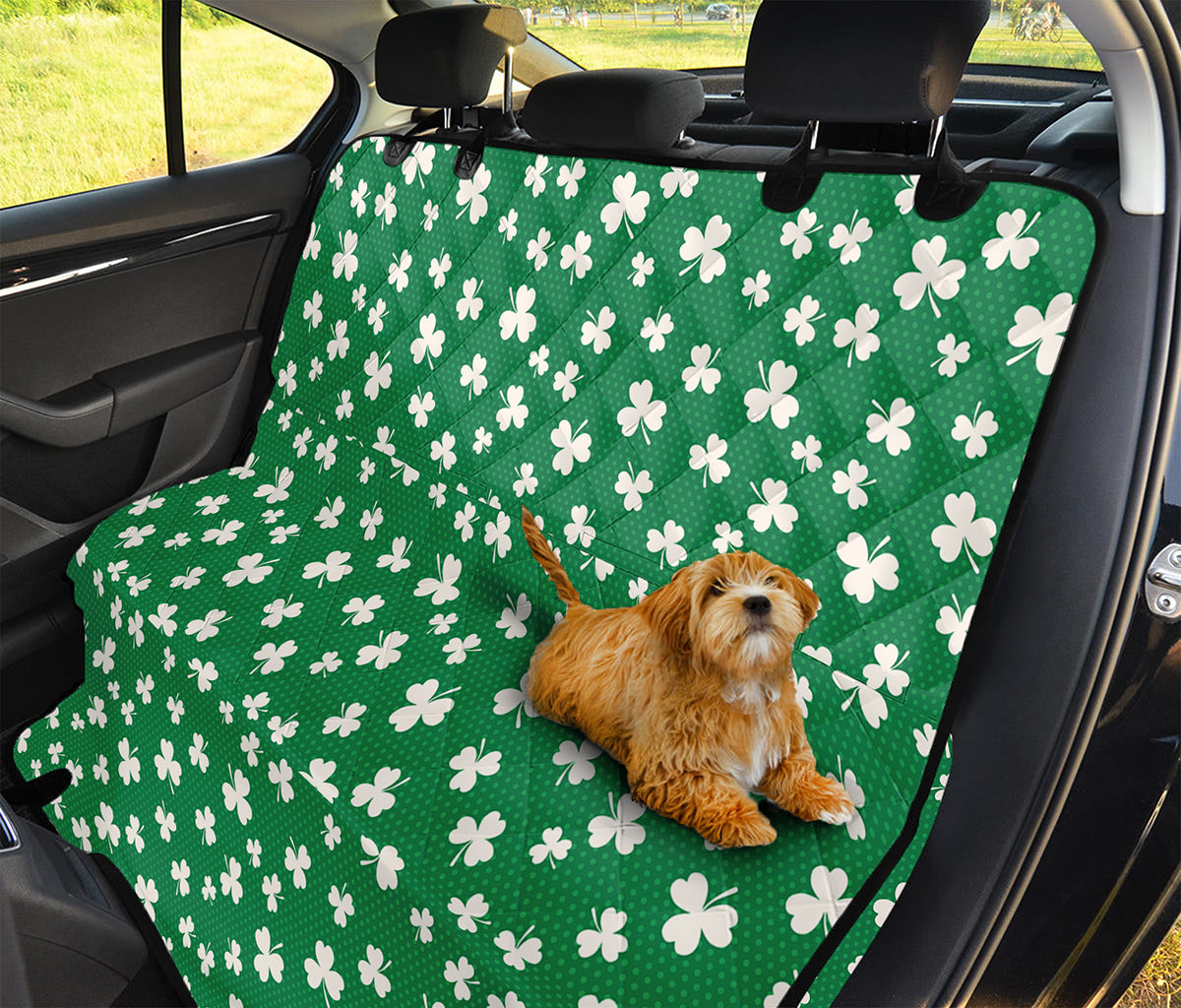 Polka Dot Irish St. Patrick's Day Print Pet Car Back Seat Cover