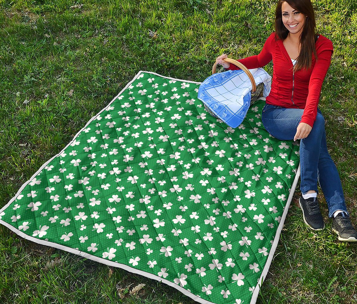 Polka Dot Irish St. Patrick's Day Print Quilt