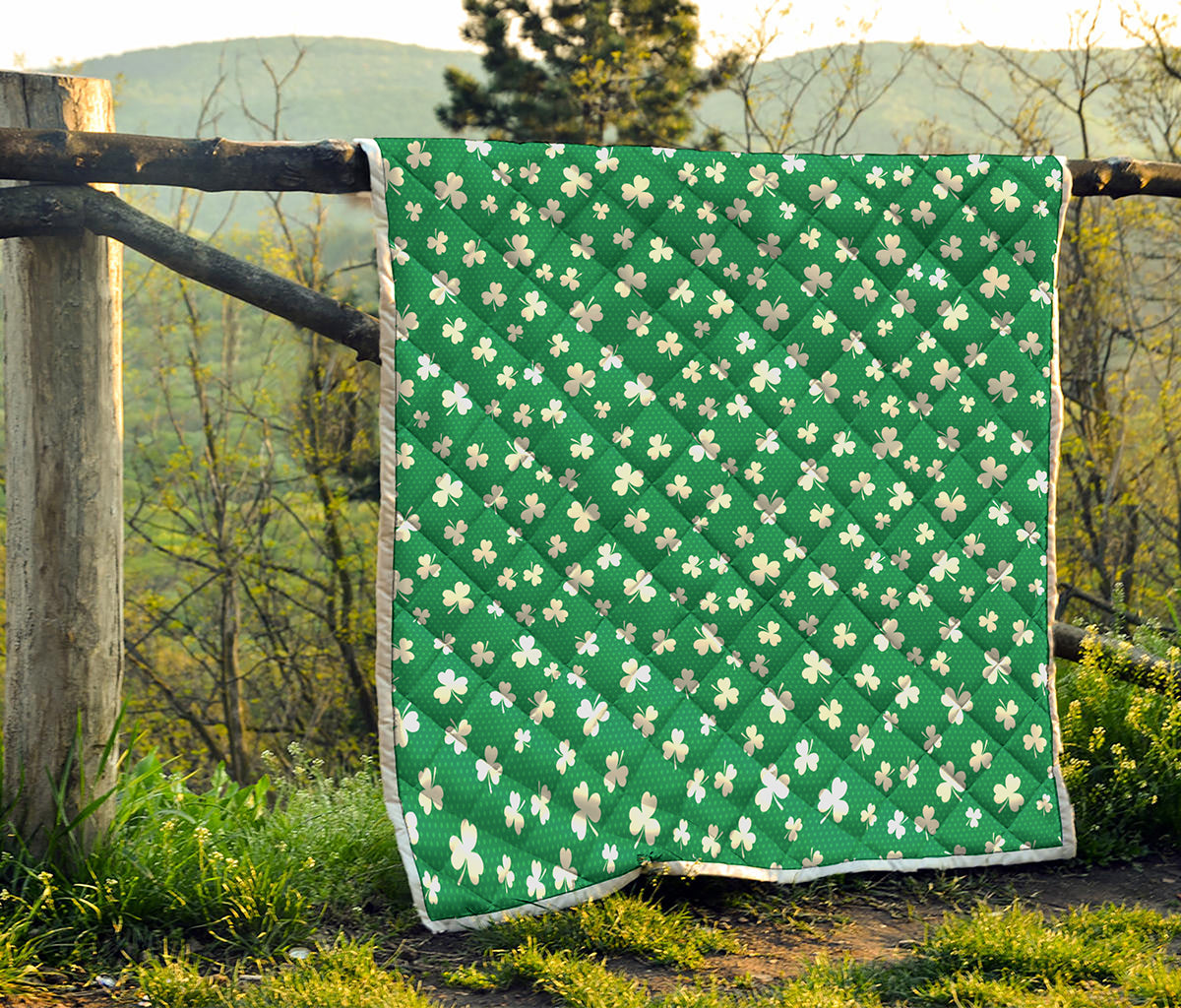 Polka Dot Irish St. Patrick's Day Print Quilt