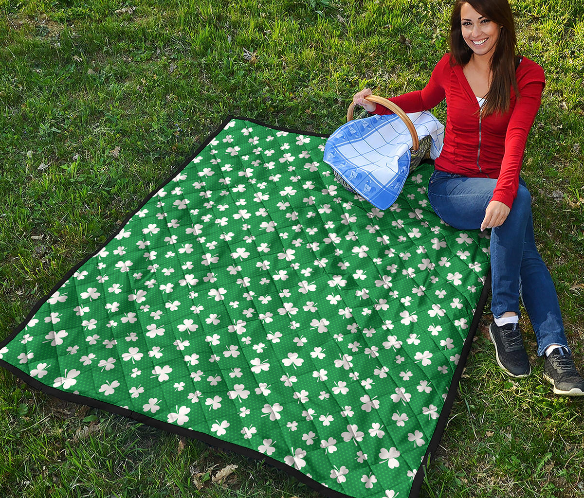 Polka Dot Irish St. Patrick's Day Print Quilt