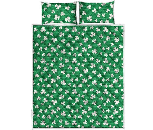 Polka Dot Irish St. Patrick's Day Print Quilt Bed Set