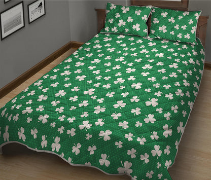 Polka Dot Irish St. Patrick's Day Print Quilt Bed Set