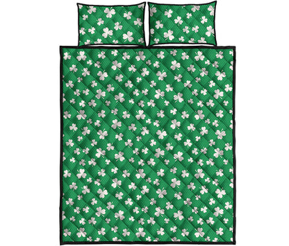 Polka Dot Irish St. Patrick's Day Print Quilt Bed Set