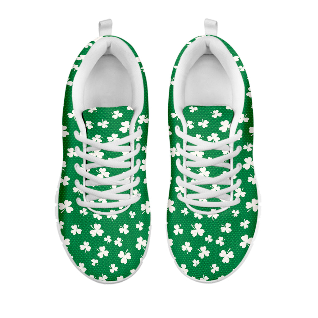 Polka Dot Irish St. Patrick's Day Print White Sneakers
