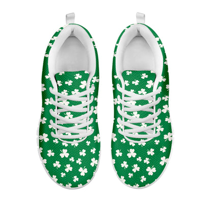Polka Dot Irish St. Patrick's Day Print White Sneakers