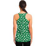 Polka Dot Irish St. Patrick's Day Print Women's Racerback Tank Top