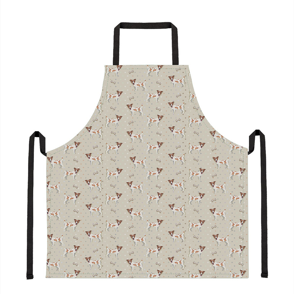 Polka Dot Jack Russell Terrier Print Apron