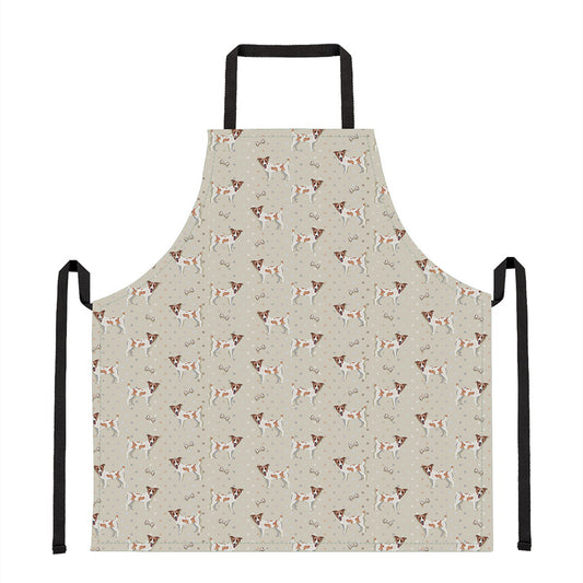 Polka Dot Jack Russell Terrier Print Apron