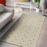 Polka Dot Jack Russell Terrier Print Area Rug