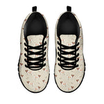 Polka Dot Jack Russell Terrier Print Black Sneakers