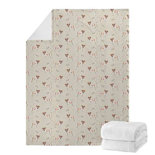 Polka Dot Jack Russell Terrier Print Blanket