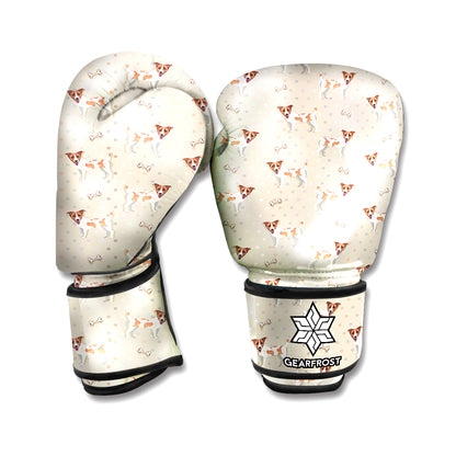 Polka Dot Jack Russell Terrier Print Boxing Gloves