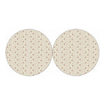 Polka Dot Jack Russell Terrier Print Car Coasters