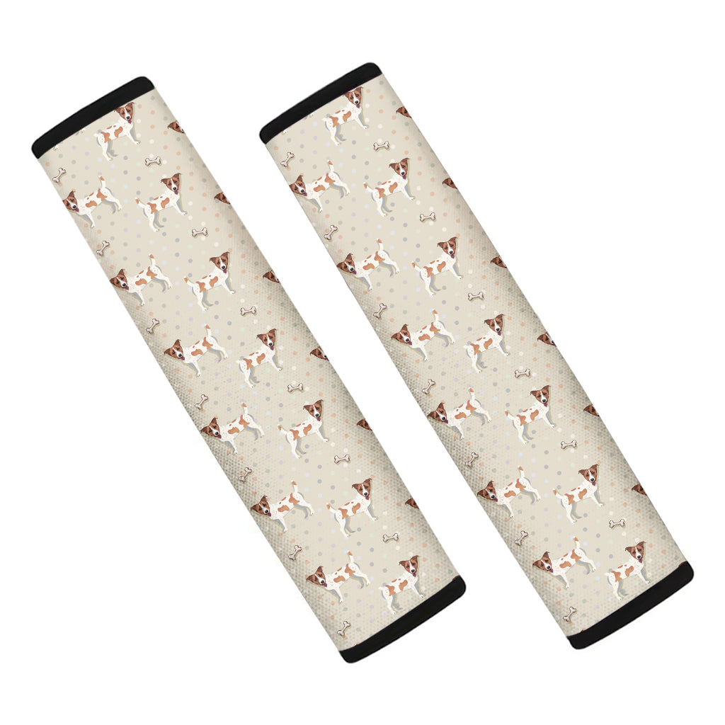 Polka Dot Jack Russell Terrier Print Car Seat Belt Covers