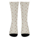 Polka Dot Jack Russell Terrier Print Crew Socks