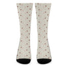 Polka Dot Jack Russell Terrier Print Crew Socks