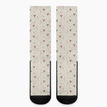 Polka Dot Jack Russell Terrier Print Crew Socks