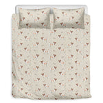 Polka Dot Jack Russell Terrier Print Duvet Cover Bedding Set