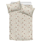 Polka Dot Jack Russell Terrier Print Duvet Cover Bedding Set