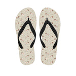 Polka Dot Jack Russell Terrier Print Flip Flops