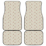 Polka Dot Jack Russell Terrier Print Front and Back Car Floor Mats