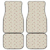 Polka Dot Jack Russell Terrier Print Front and Back Car Floor Mats