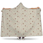 Polka Dot Jack Russell Terrier Print Hooded Blanket