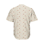 Polka Dot Jack Russell Terrier Print Men's Baseball Jersey