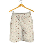 Polka Dot Jack Russell Terrier Print Men's Shorts