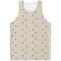 Polka Dot Jack Russell Terrier Print Men's Tank Top