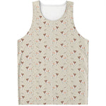 Polka Dot Jack Russell Terrier Print Men's Tank Top