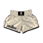 Polka Dot Jack Russell Terrier Print Muay Thai Boxing Shorts