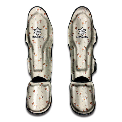 Polka Dot Jack Russell Terrier Print Muay Thai Shin Guard