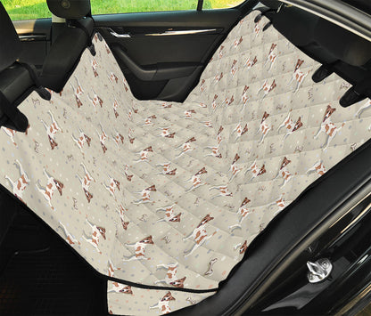 Polka Dot Jack Russell Terrier Print Pet Car Back Seat Cover