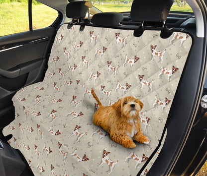 Polka Dot Jack Russell Terrier Print Pet Car Back Seat Cover