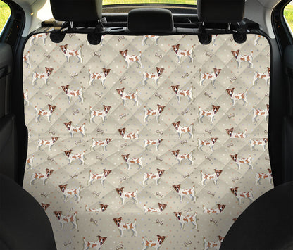 Polka Dot Jack Russell Terrier Print Pet Car Back Seat Cover