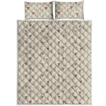 Polka Dot Jack Russell Terrier Print Quilt Bed Set