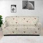 Polka Dot Jack Russell Terrier Print Sofa Cover