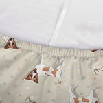 Polka Dot Jack Russell Terrier Print Sofa Cover